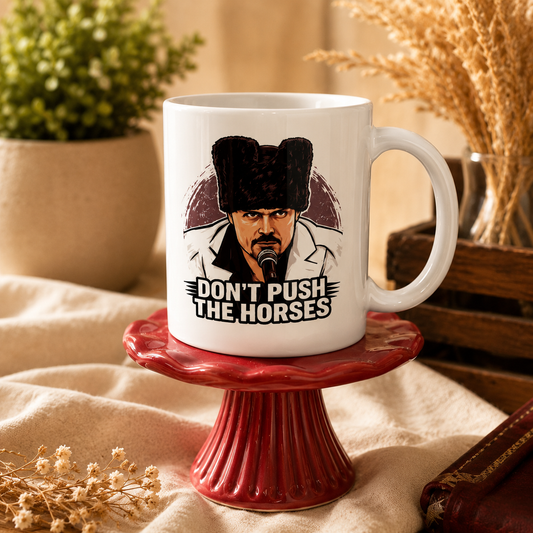 Don't Push the Horses Mug