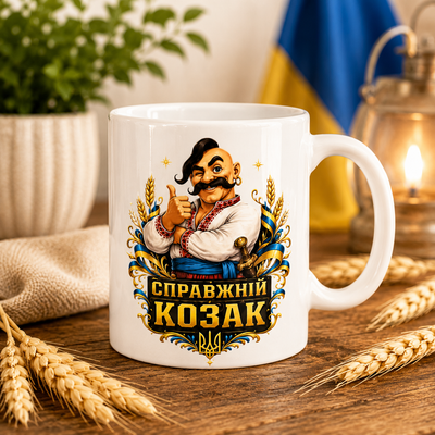 Справжній Козак (True Cossack) Ukrainian Pride Coffee Mug