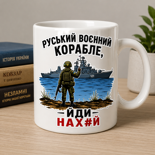 Русский Военный Корабль, Иди Нах*й — Russian Warship Patriotic Mug