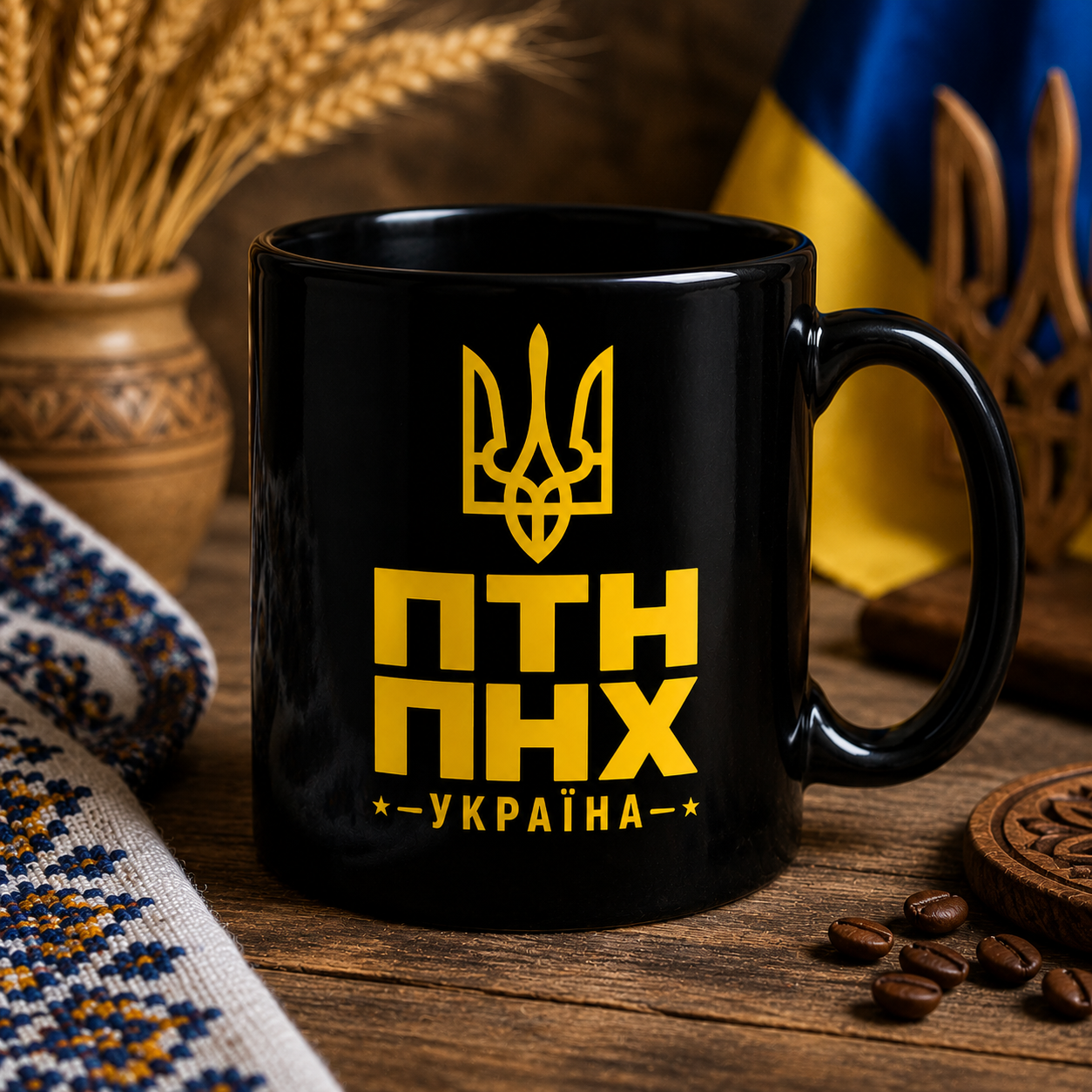 ПТН ПНХ Mug - Ukraine Support Black Mug