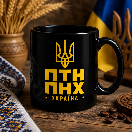 ПТН ПНХ Mug - Ukraine Support Black Mug
