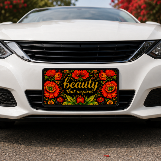 Beauty That Inspires – Ukrainian Petrykivka Decorative Front License Plate
