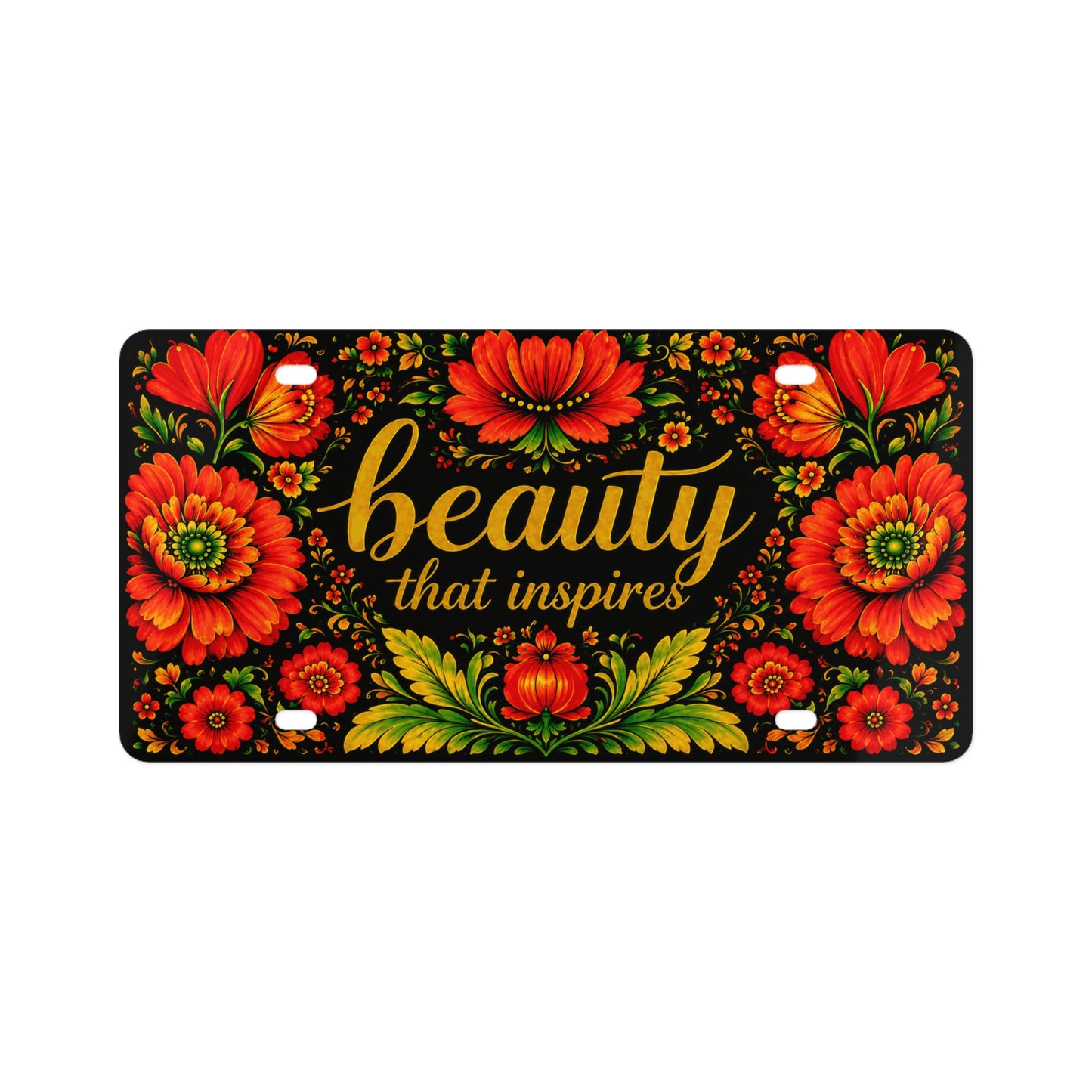 Beauty That Inspires – Ukrainian Petrykivka Decorative Front License Plate